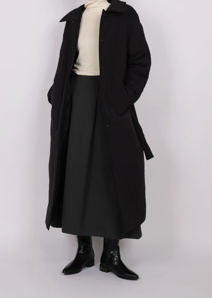 Milano long padded coat