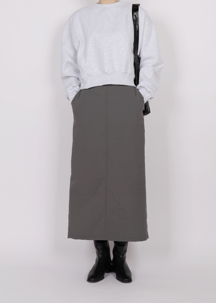 Slim Long Padded Banding Skirt